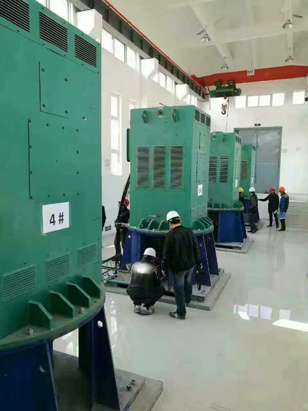 YKK7109-16某污水处理厂使用我厂的立式高压电机安装现场